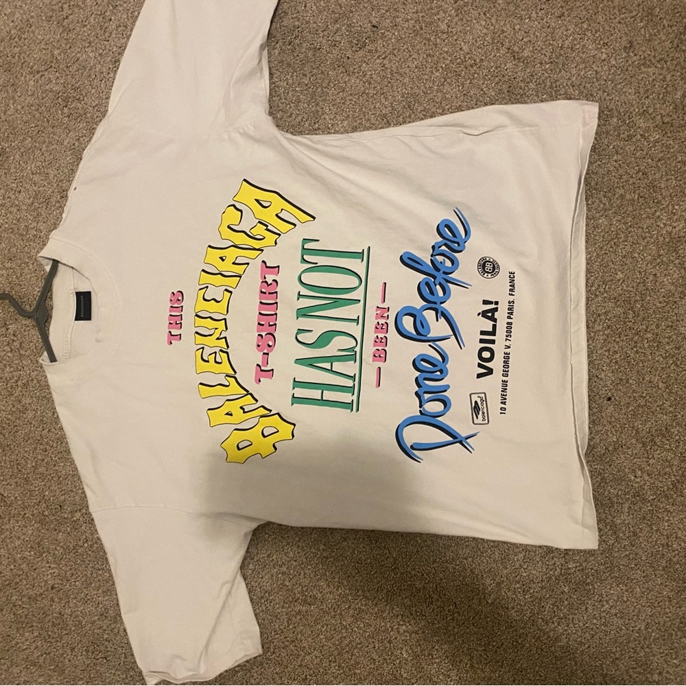 Balenciaga White Graphic Kids T-Shirt